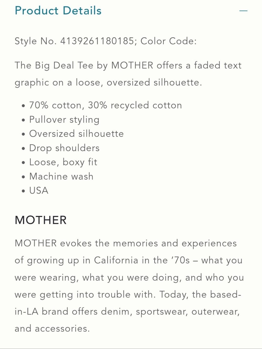 Mother " The Big Deal " Sixth Sense Tee Size Medium - Picture 2 of 14
